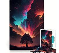 Puzzle de 1000 pièces Paysage Spatial Fantastique pour Adolescents, Puzzle Clear Logic, Jouet Peaceful Time, découpe Parfaite, liste de souhaits du Père Noël (38x52cm)