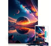 Puzzle de 1000 pièces Paysage Spatial Fantastique pour Adolescents Stimule la mémoire Calme et sérénité Découpe de qualité supérieure (38x52cm)