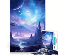 Puzzle de 1000 pièces Paysage Spatial Fantastique pour Adultes Jeu d'entraînement cérébral Image Douce et relaxante Assembler Joli Cadeau (38x26cm)