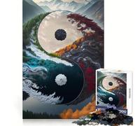 Puzzle de 1000 pièces Paysage Spirituel pour Adolescents Jeu de logique Solide Loisirs Amusants Bords Transparents Objet de Collection 38x26cm