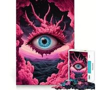 Puzzle de 1000 pièces Paysage surréaliste avec Un œil pour Adolescents Jeu de réflexion et d'éveil Cadeau apaisant et créatif 50x75cm