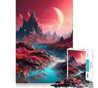 Puzzle de 1000 pièces Paysage surréaliste pour Adolescents Stimule la mémoire, se détend, Bords précis, Cadeau Exceptionnel 50x75cm