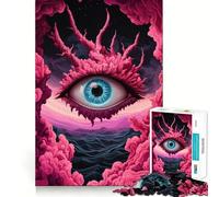 Puzzle de 1000 pièces Paysage surréaliste pour Adolescents, thème œil, Jeu Intelligent et Complice, découpe Lisse, liste de souhaits du Père Noël 38x52cm