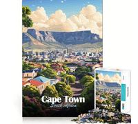 Puzzle de 1000 pièces Paysage Urbain du Cap Assemblage Parfait Art Stimulant Le Cerveau Jeu de détente Décoration Murale de Noël (50x75cm)