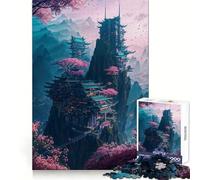 Puzzle de 1000 pièces Paysage Urbain Neon Sakura pour Adolescents, Jeu d'entraînement cérébral, Moment de Partage en Famille, Cadeau créatif (38x52cm)