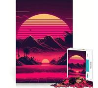 Puzzle de 1000 pièces Paysages de Plage au Coucher du Soleil pour Adultes, Jeu de logique mentale, Anti-Tension, découpe Ferme, 50x75cm