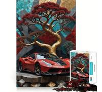 Puzzle de 1000 pièces Paysages Ferrari Rouge pour Adolescents, Jeu de logique Clair, Plaisir Lent, découpe Parfaite, Surprise d'anniversaire (38x52cm)