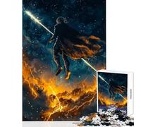 Puzzle de 1000 pièces Paysages Guerrier Mystique Décoration Intérieure Jouet Jeu Pratique Décompressant et Stimulant Intellectuel Dimensions 38x26cm