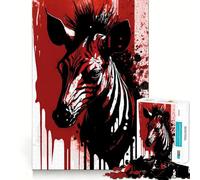 Puzzle de 1000 pièces Peinture à l'encre Okapi pour Adultes, Jeu Stimulant l'esprit, Jeu d'intérieur, pièce d'art aux découpes précises (50x75cm)