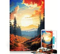 Puzzle de 1000 pièces Peinture à l'huile de la forêt de Muir pour Adolescents Un pour développer sa mémoire, se détendre et se divertir (38x26cm)