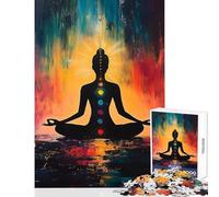 Puzzle de 1000 pièces Peinture de méditation des Chakras Décoration intérieure Jouet pour Les Jeux et Les activités éducatives Renforce l'amour Entre Les Couples Dimensions 50x75cm
