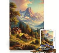 Puzzle de 1000 pièces Peinture Romantique pour Adultes, Stimulant la mémoire, Anti-anxiété, Bords précis, Surprise de Noël (50x75cm)