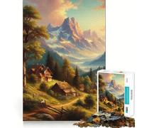 Puzzle de 1000 pièces Peinture Romantique pour Adultes, Stimulant la mémoire, Anti-anxiété, Bords précis, Surprise de Noël (50x75cm)