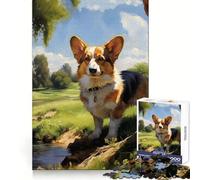 Puzzle de 1000 pièces Pembroke Welsh Corgi pour Adolescents Jeu intellectuel, Moments de complicité, découpe de qualité, Cadeau mémorable (38x52cm)
