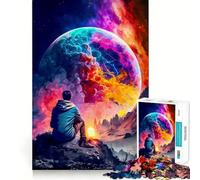 Puzzle de 1000 pièces Pensive dans l'espace pour Adolescents, défi intellectuel, Passe-Temps Calme, découpe précise, Cadeau saisonnier (50x75cm)