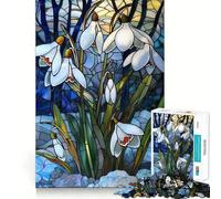 Puzzle de 1000 pièces Perce-Neige au Printemps pour Adolescents, idéal pour se remémorer et stimuler la détente Découpe Lisse et élégante Cadeau (38x26cm)