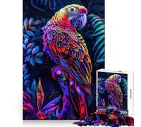 Puzzle de 1000 pièces Perroquet néon dans la Jungle pour Adolescents, Jeu d'entraînement cérébral, activité à Domicile, Art à Assembler, Cadeau Exquis (38x52cm)