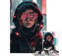 Puzzle de 1000 pièces Personnage féminin Cyberpunk Jeu Impossible Difficile et Stimulant mais Amusant et Humoristique à partir de 14 Ans (38x26cm)