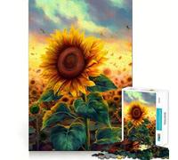 Puzzle de 1000 pièces Pétales de Tournesol pour Adultes, Jeu d'esprit et de Relaxation, Cadeau de Saison 38x26cm