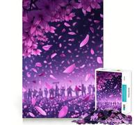 Puzzle de 1000 pièces Pétales Roses Qui Tombent pour Adolescents, idéal pour stimuler la mémoire, se détendre à la Maison et Offrir Un Joli Cadeau (50x75cm)