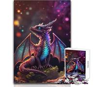 Puzzle de 1000 pièces Petit Dragon Arc-en-Ciel pour Adultes:Jeu d'adresse interactif et éducatif, Une Excellente idée Cadeau Pleine de Sens Dimensions:38x52 cm