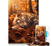 Puzzle de 1000 pièces Petit Tigre endormi pour Adolescents, Jeu de logique, Passe-Temps Calme, découpe précise, Cadeau Exquis 38x26cm
