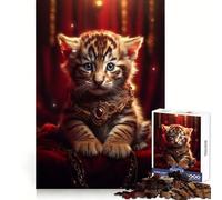 Puzzle de 1000 pièces Petit Tigre Magicien pour Adolescents Un pour Une réflexion Claire et Un Engagement Doux, avec Un Assemblage Solide (50x75cm)