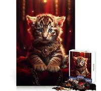 Puzzle de 1000 pièces Petit Tigre Sorcier pour Adolescents Exercice cognitif, détente et Loisirs, pour l’Hiver (38x52cm)