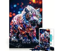 Puzzle de 1000 pièces Petits Tigres en Cristal pour Adultes et Adolescents, Jouet cognitif, Loisirs et Amusement, Motif à Assembler, Cadeau Festif 38x26cm