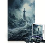 Puzzle de 1000 pièces Phare de la Brise Marine pour Adolescents, Jeu de logique, Jeu de Groupe, découpe de précision, Cadeau attentionné (38x52cm)