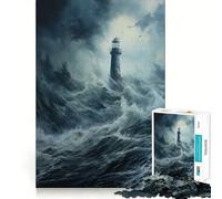 Puzzle de 1000 pièces Phare de la Brise Marine pour Adolescents Jeu de logique Solide, Divertissement paisible, découpe de précision, Cadeau Exceptionnel (38x26cm)