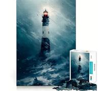 Puzzle de 1000 pièces Phare l'œil Rouge pour Adolescents, Jeu de Puzzle Stimulant la réflexion, Jeu de Groupe, Art Assembler, Cadeau Classique (50x75cm)
