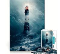 Puzzle de 1000 pièces Phare l'œil Rouge pour Adolescents, Jeu Intelligent d'intérieur, découpe précise, Cadeau Exquis (38x52cm)