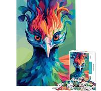 Puzzle de 1000 pièces Phénix coloré Art numérique Jouet addictif pour cultiver la Patience Jeu Relaxant Anti-Stress (Dimensions 50x75cm)