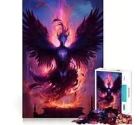 Puzzle de 1000 pièces Phénix Mystique pour Adultes Jeu cérébral Relaxant Bordure Nette Cadeau de qualité supérieure (50x75cm)