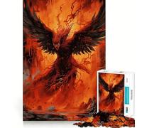 Puzzle de 1000 pièces Phénix sortant des Flammes pour Adultes, Smart Reason Toy Home Enjoy Sharp Edge, Article de Noël (38x26cm)