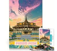 Puzzle de 1000 pièces Phnom Penh,pièces découpées avec précision,Jeu de réflexion,Moment de Calme et de Divertissement,œuvre d'art de Noël (50x75cm)