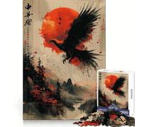 Puzzle de 1000 pièces Phoenix à l'aquarelle, Jeu de logique pour Adultes, Loisirs, Bords Lisses, Cadeau saisonnier (50x75cm)