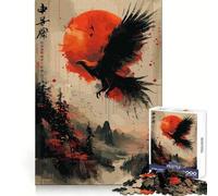 Puzzle de 1000 pièces Phoenix à l'aquarelle pour Adultes améliore la mémoire, soulage l'anxiété, décoration Murale aux Bords Nets (38x26cm)