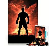 Puzzle de 1000 pièces Phoenix Boxer Silhouette pour Adolescents Jeu de réflexion et de Calme Qualité supérieure Cadeau de Noël (38x26cm)