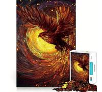Puzzle de 1000 pièces Phoenix en vol pour Adultes améliore la mémoire, soulage l’anxiété, décoration Murale aux Bords Nets (38x52cm)