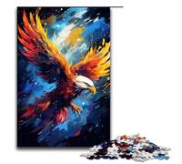 Puzzle de 1000 pièces Phoenix entouré d'éclaboussures Nombreux Puzzles colorés Cadeaux pour Adultes Liste de souhaits de Noël avec Le Père Noël pour Adolescents de 14 Ans et Plus 75 x 50 cm