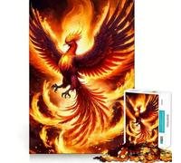 Puzzle de 1000 pièces Phoenix in Flames pour Adolescents, Jeu de logique Puissant, évasion apaisante, Bords Nets, Cadeau d'anniversaire (38x52cm)