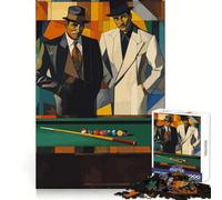 Puzzle de 1000 pièces Photo de Salle de Billard pour Adultes, Jouet Intelligent et Pratique, idéal pour la Maison et Les Loisirs Bordure Nette, Article de Noël idéal (38x26cm)