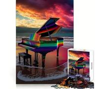 Puzzle de 1000 pièces Piano Coloré pour Adolescents Améliore la mémoire, détente mentale, Cadeau créatif aux Bords Nets (38x26cm)
