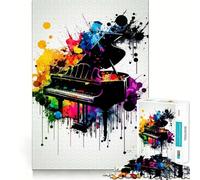Puzzle de 1000 pièces Piano Coloré pour Adolescents, idéal pour stimuler la mémoire, se divertir à la Maison et Offrir Un Joli Cadeau (50x75cm)
