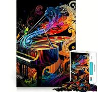 Puzzle de 1000 pièces Piano Coloré pour Adolescents, Jeu de réflexion apaisant, Cadeau de Noël de qualité (38x52cm)