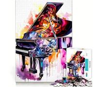 Puzzle de 1000 pièces Piano Coloré pour Adolescents, Jeu intellectuel, Moment en Famille, découpe de qualité, Cadeau Unique (38x52cm)