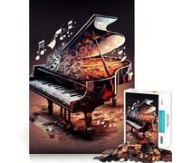 Puzzle de 1000 pièces Piano Coloré pour Adolescents Puzzle Facile à Assembler et à découper Cadeau de Noël idéal (38x26cm)