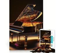 Puzzle de 1000 pièces Piano Coloré pour Adultes Améliore la Mémoire et Soulage l'Anxiété Décoration Murale aux Bords Saillants (38x26cm)